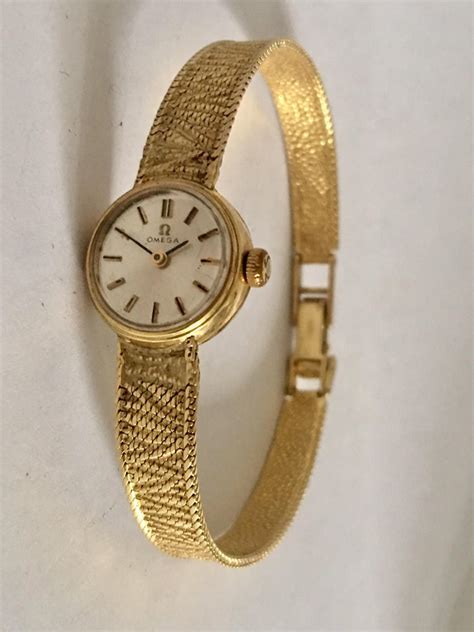 omega ladies gold watch 1970